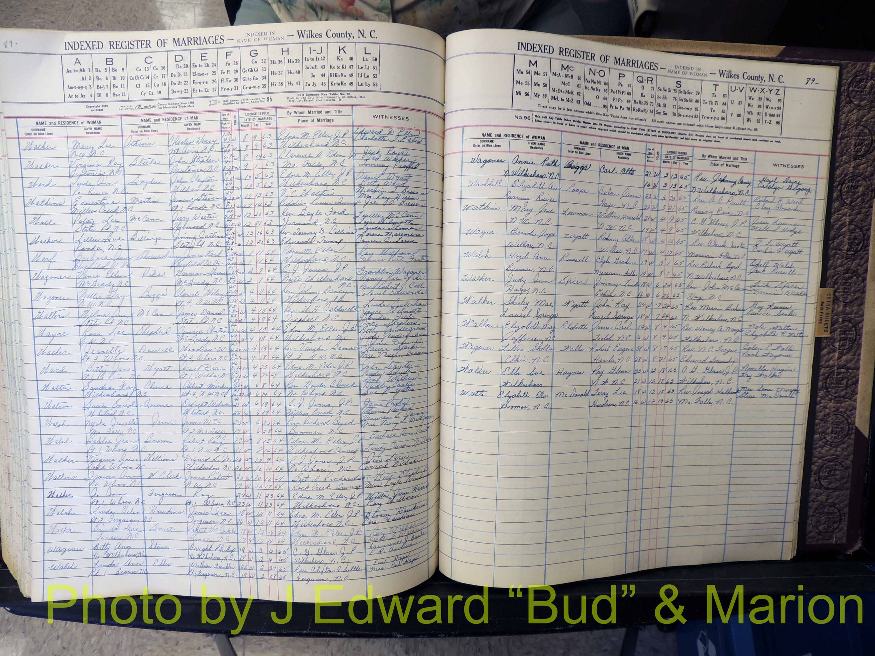Wilkes Co, NC, Marriage Book 6, 1957-1965 (350).JPG