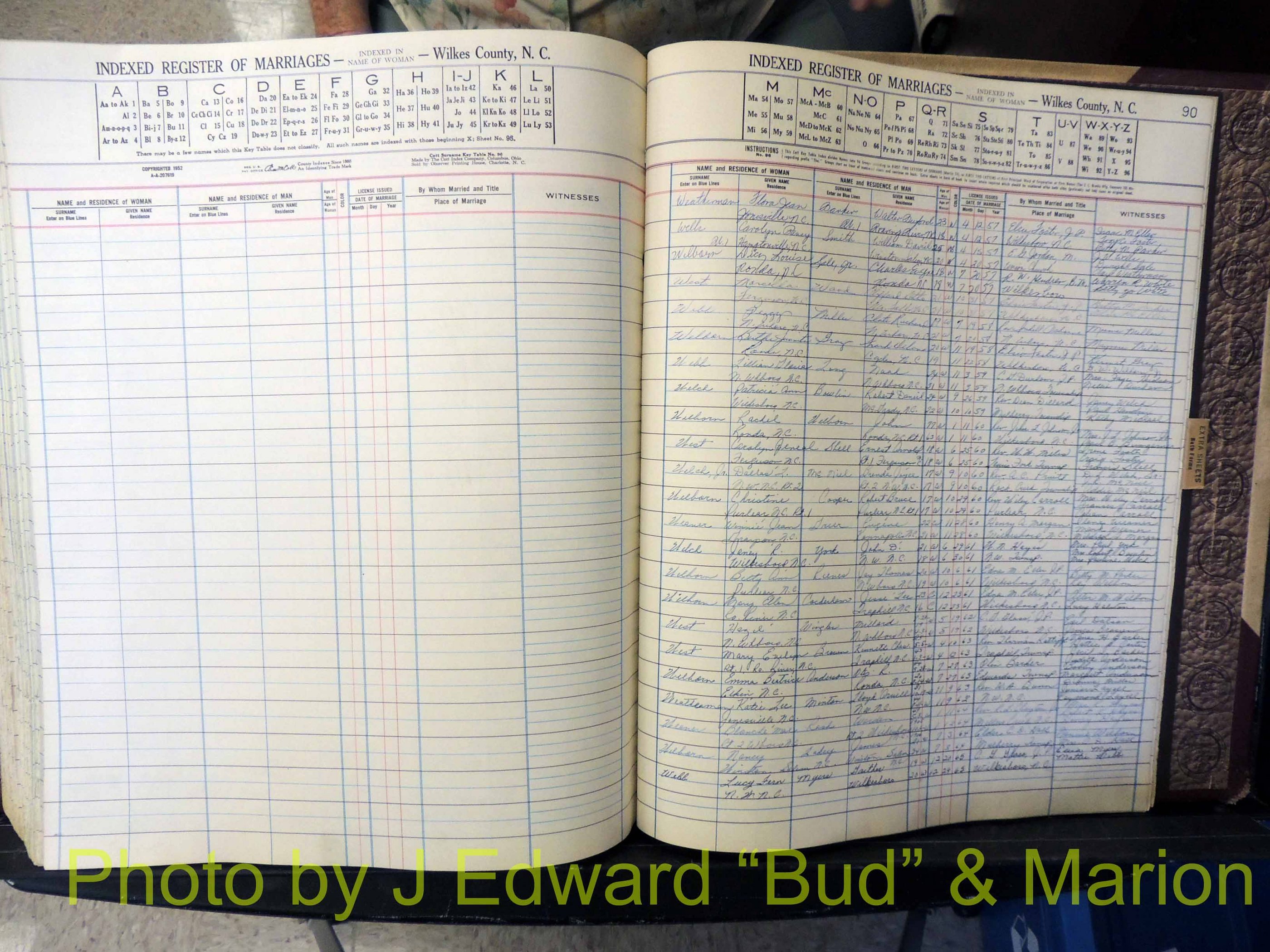 Wilkes Co, NC, Marriage Book 6, 1957-1965 (351).JPG