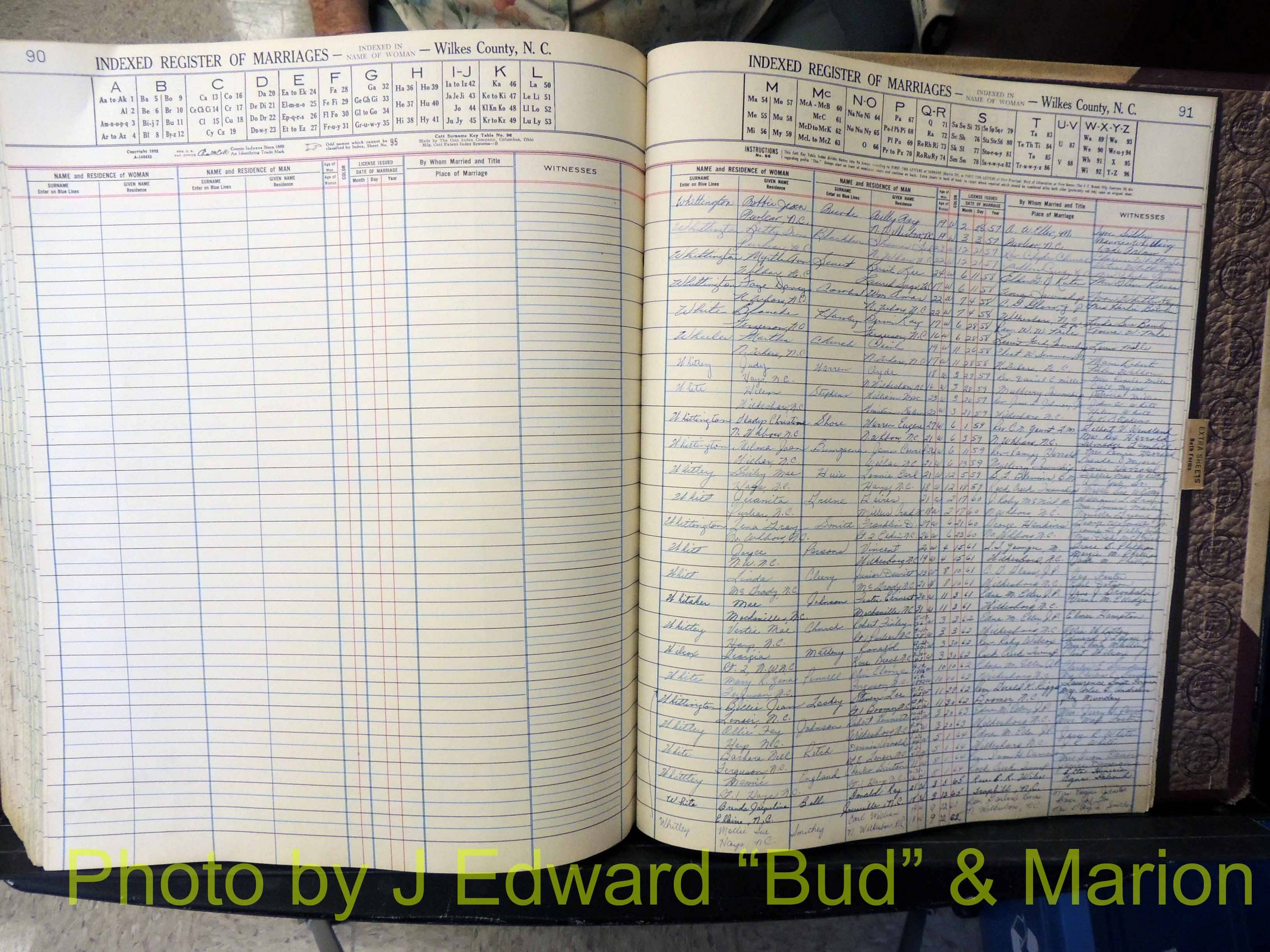 Wilkes Co, NC, Marriage Book 6, 1957-1965 (352).JPG