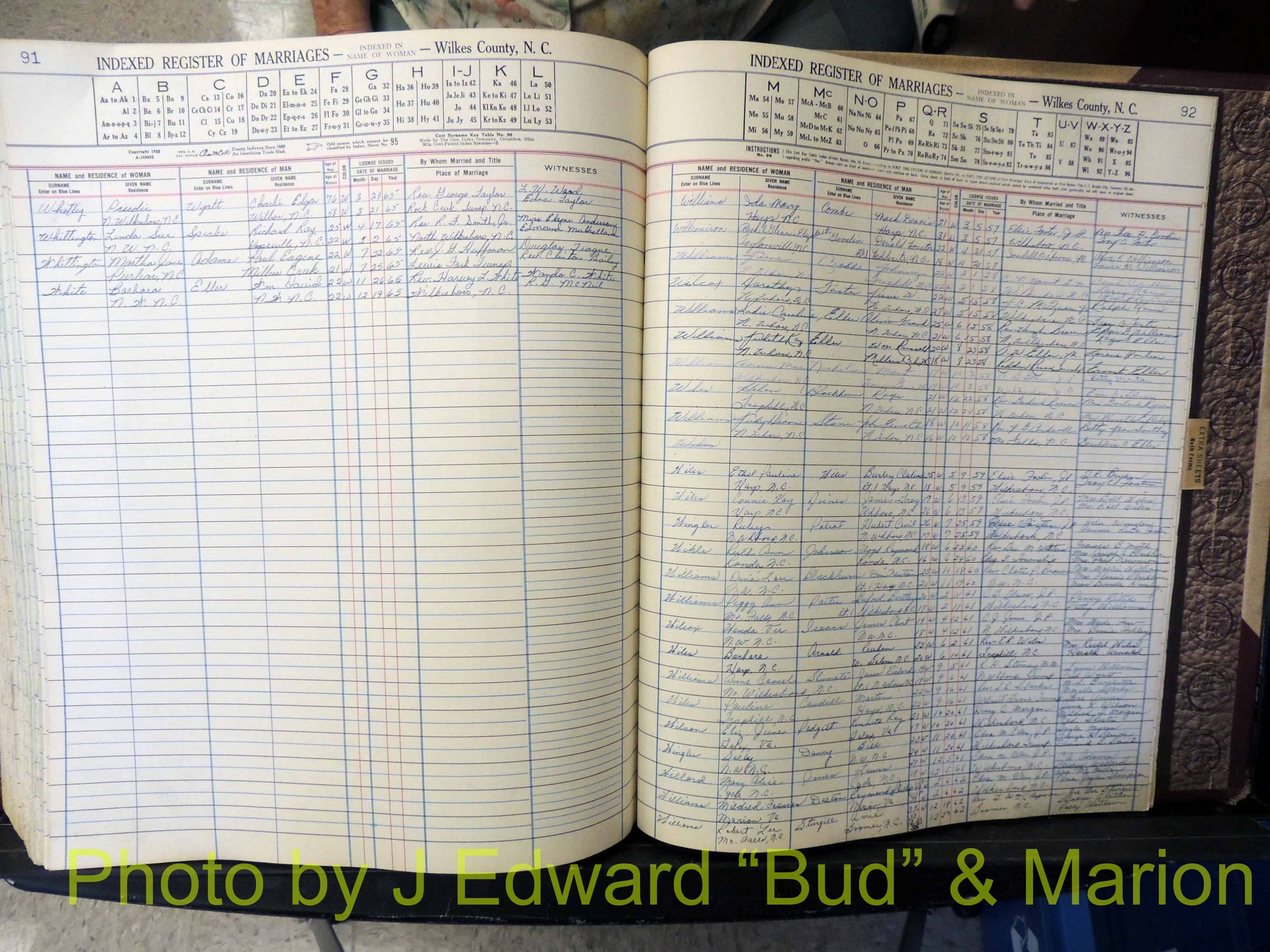 Wilkes Co, NC, Marriage Book 6, 1957-1965 (353).JPG
