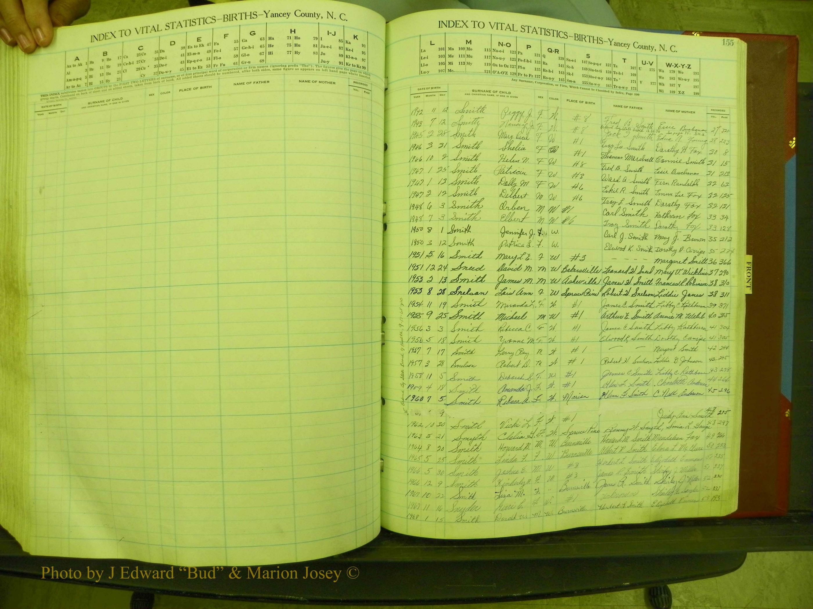 Yancey Births, 1940-1994, Index S, 155.JPG