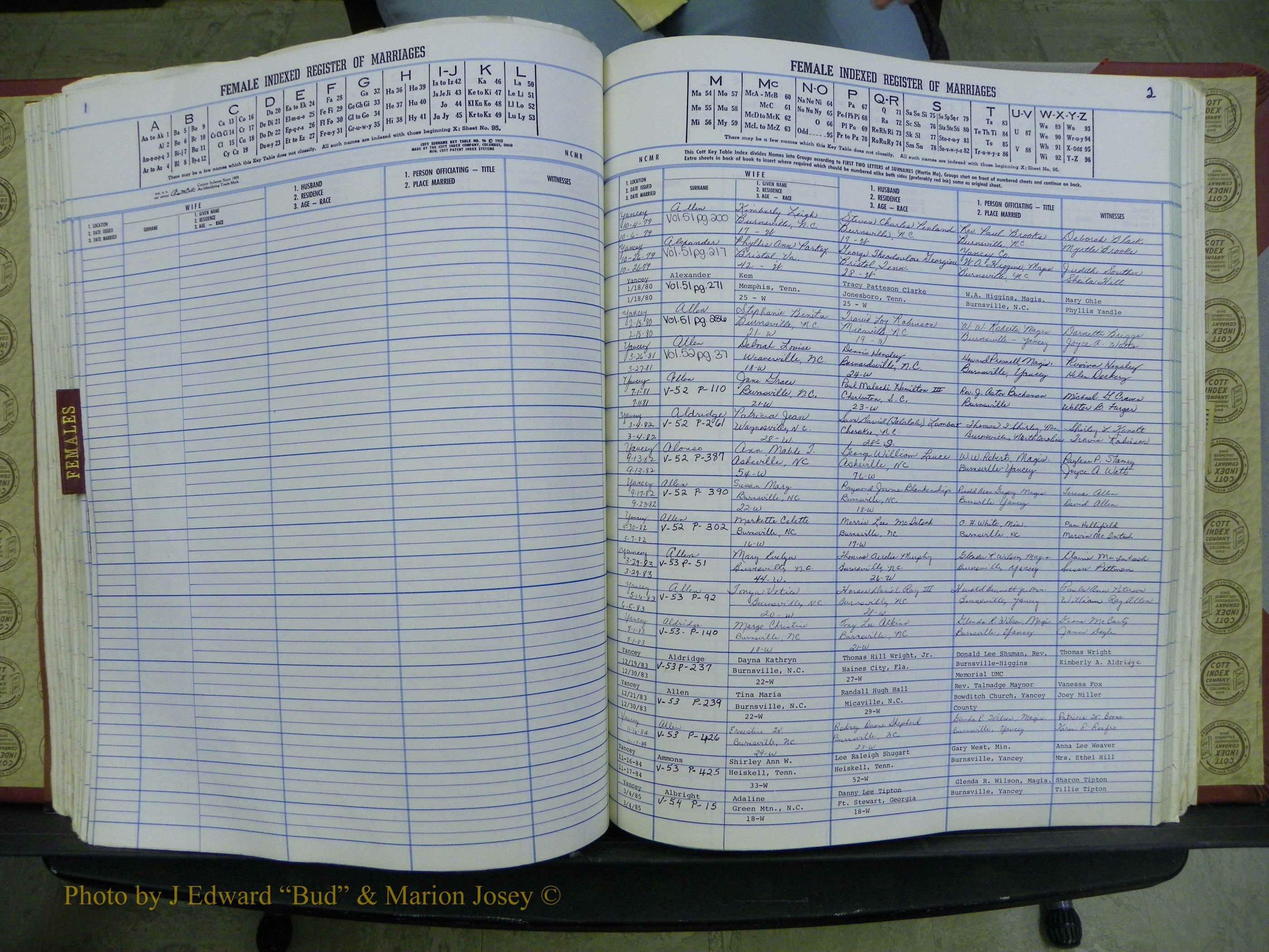 Yancey Co, NC Marriages, 1979-1999, A-Z (159).JPG