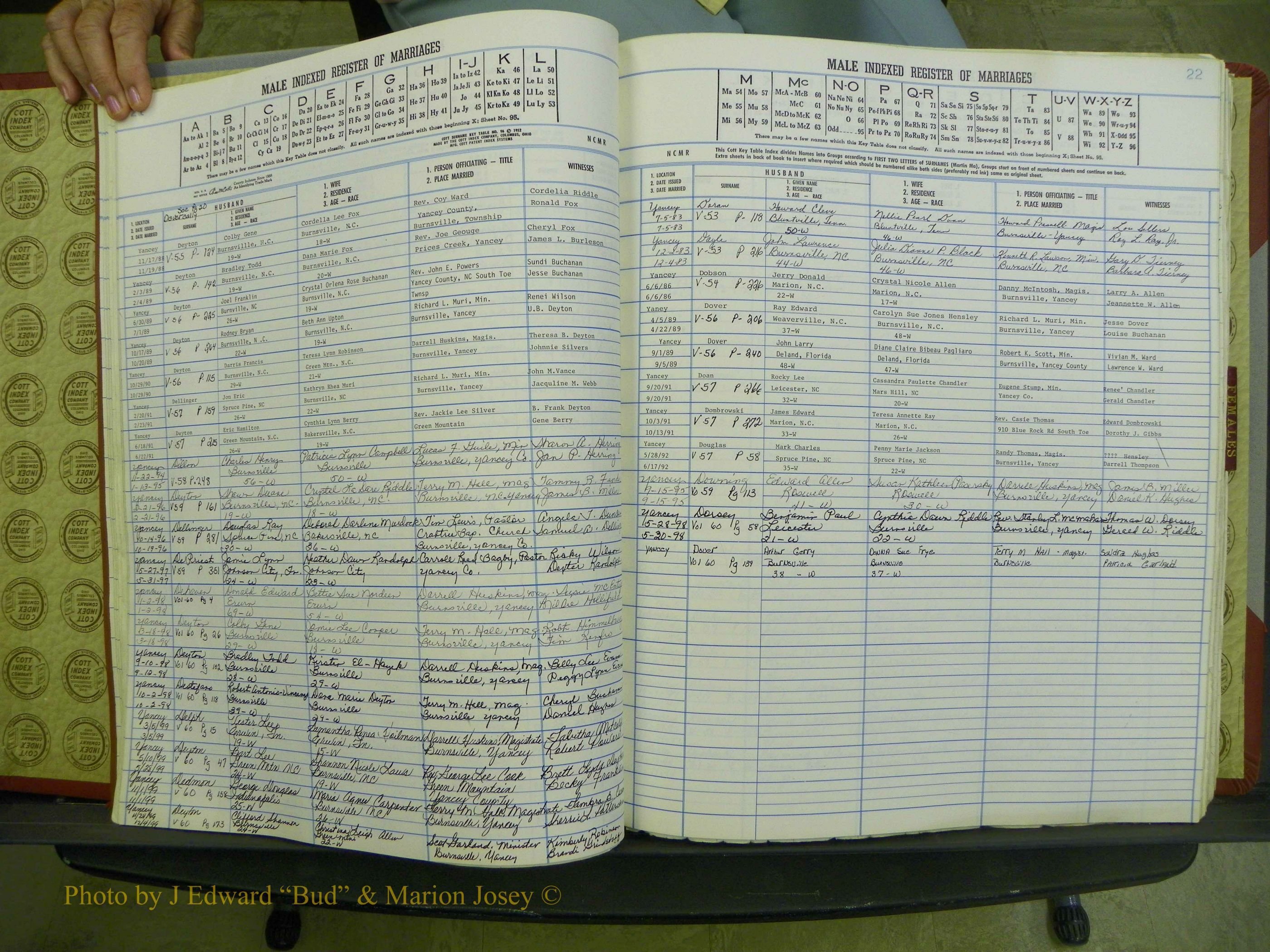Yancey Co, NC Marriages, 1979-1999, A-Z (39).JPG