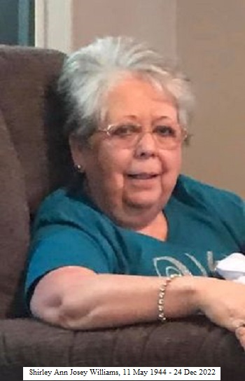 Shirley Ann <I>Josey</I> Williams